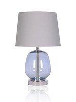 BLUE GLASS TABLE LAMP 28x28x48