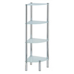 ITY INTERNATIONAL CORNER SHELF 4-TIER FROSTED GLASS