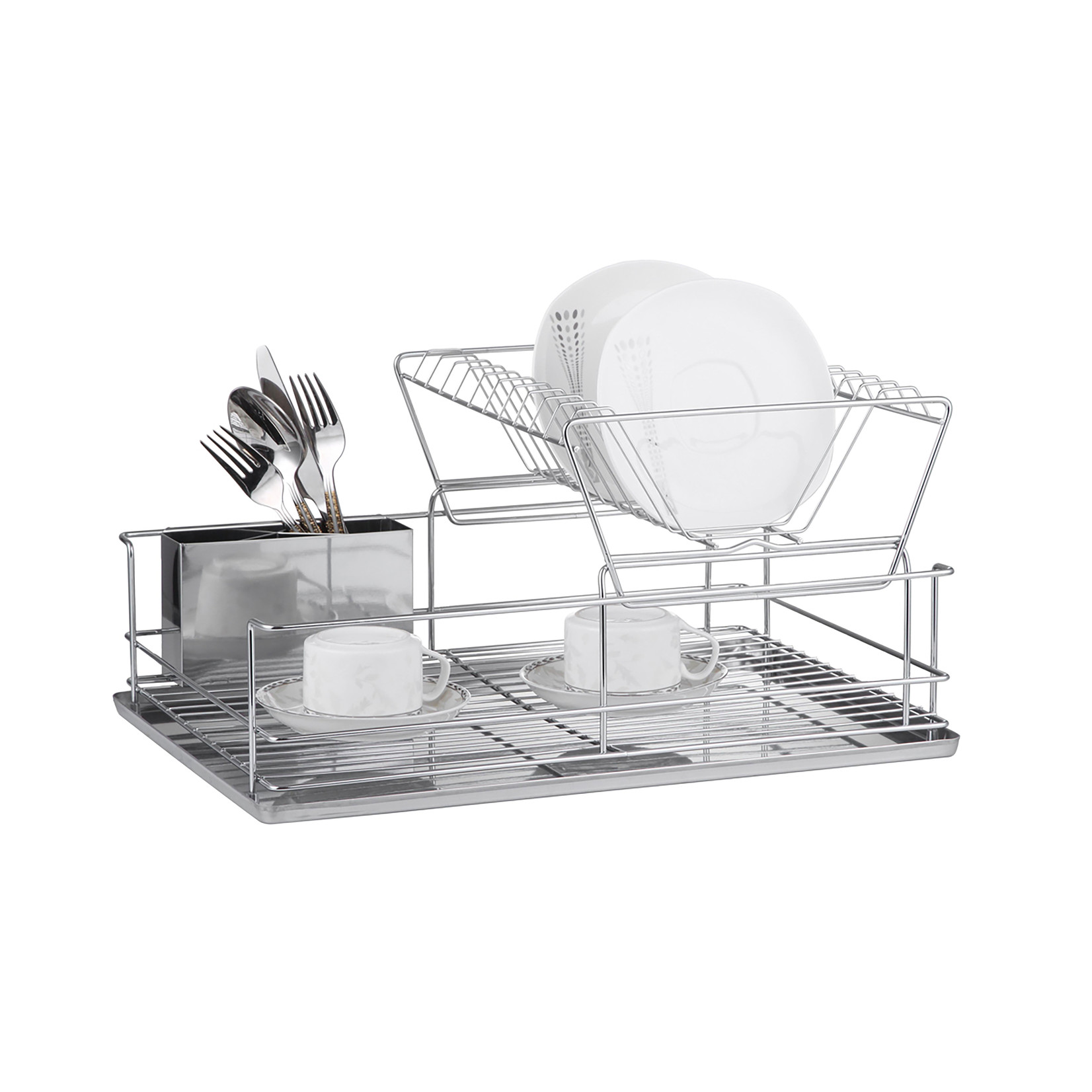 ITY INTERNATIONAL 2 Tier Dishrack with Chrome Tray