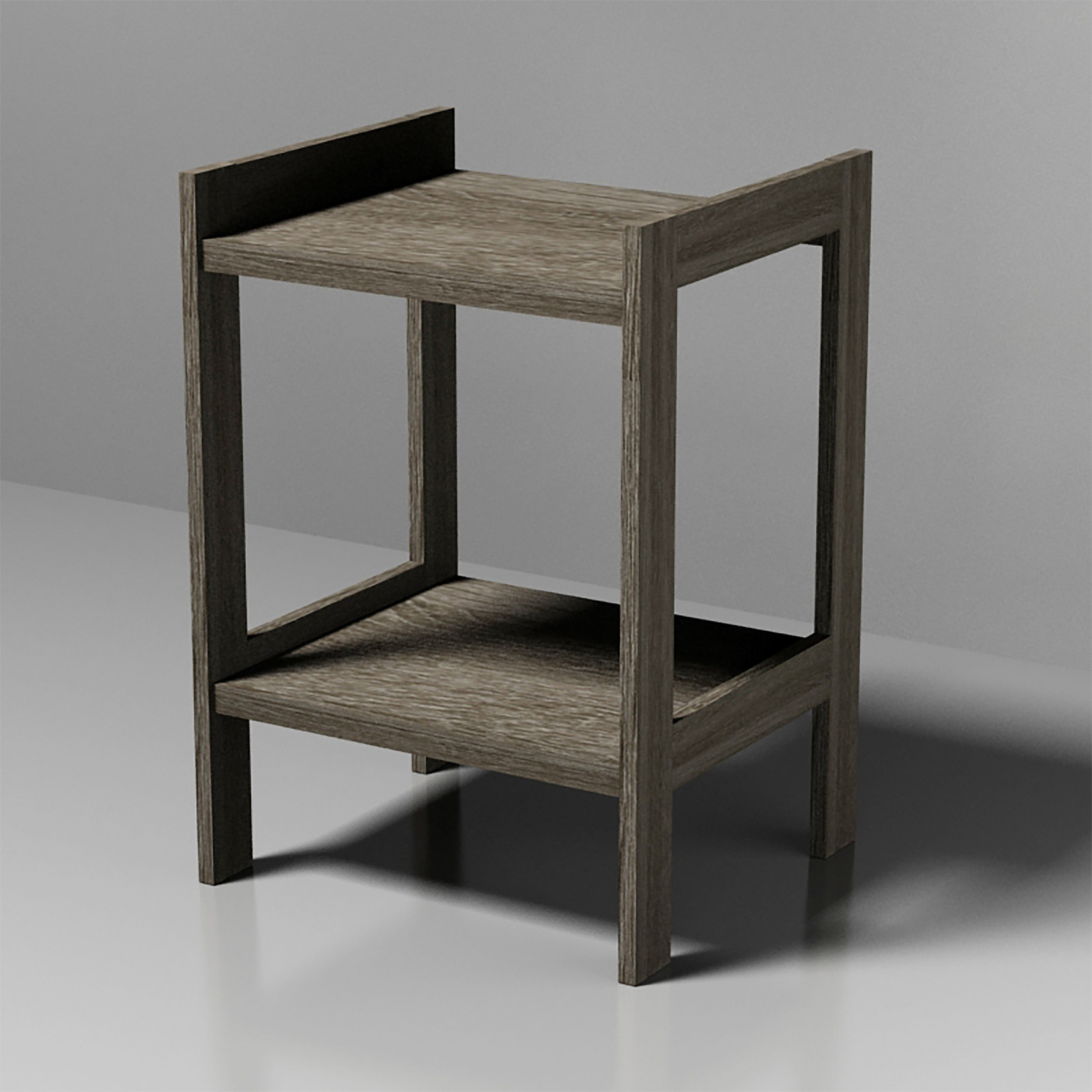 ITY INTERNATIONAL 2-Tier Grey MDF Table