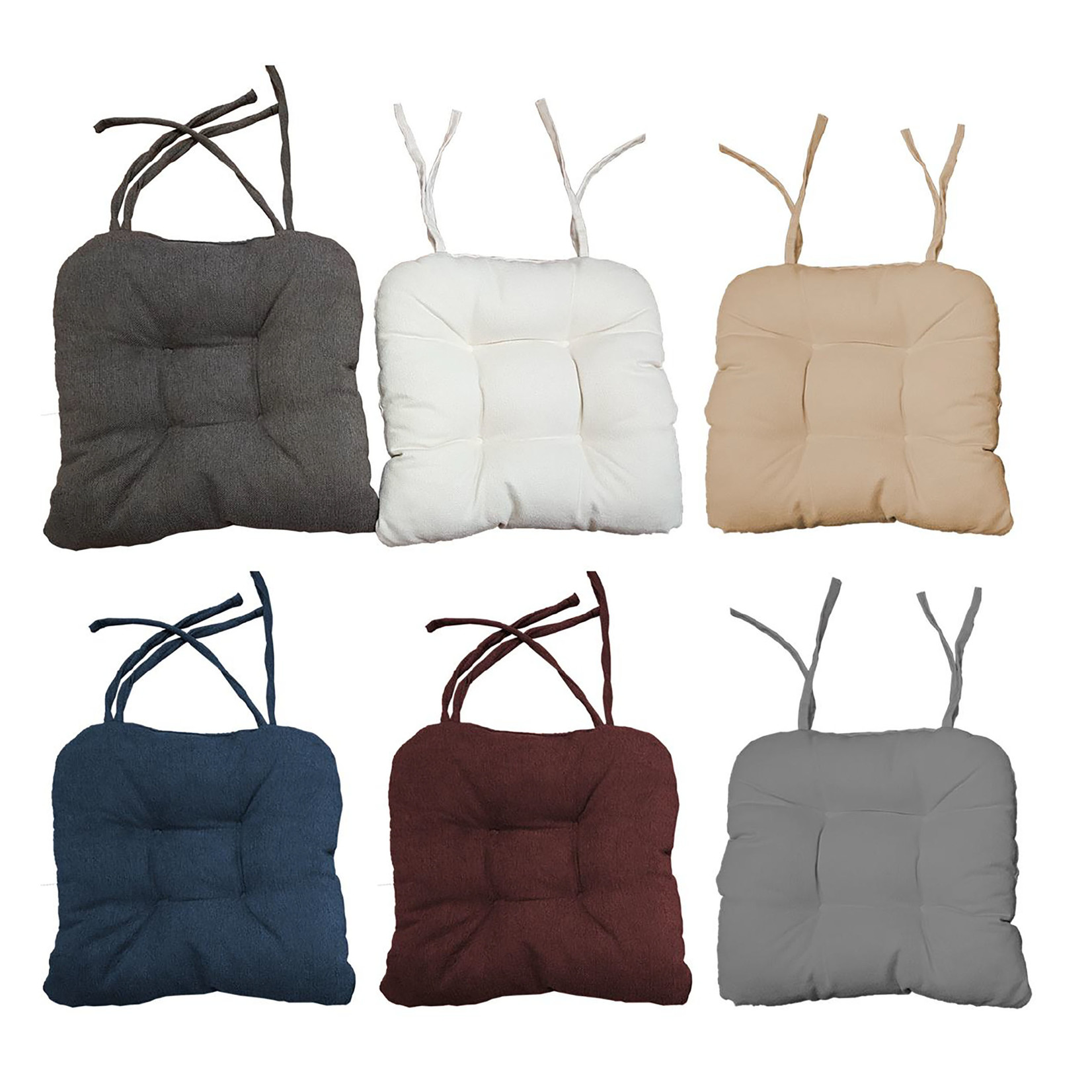 Coussins de Chaise en Aspect Suède Assortis 15x15po