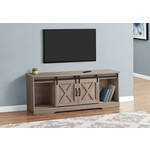 MEUBLE TV - 60"L / Taupe Fonce avec 2 Portes Coulissantes