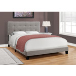 Queen Grey Linen Bed Frame