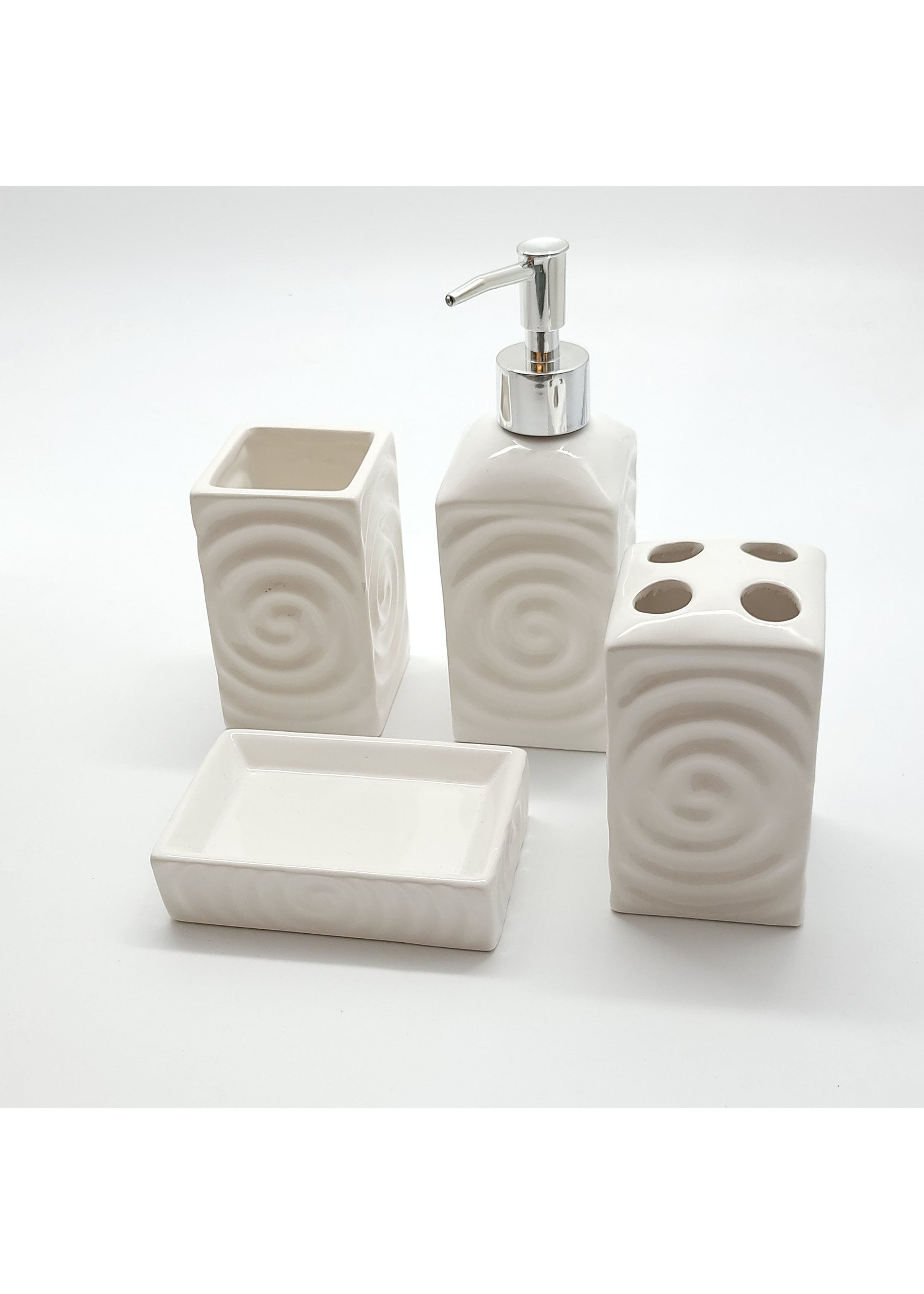 ITY INTERNATIONAL 6Pcs Elengant Ceramic Bathroom set
