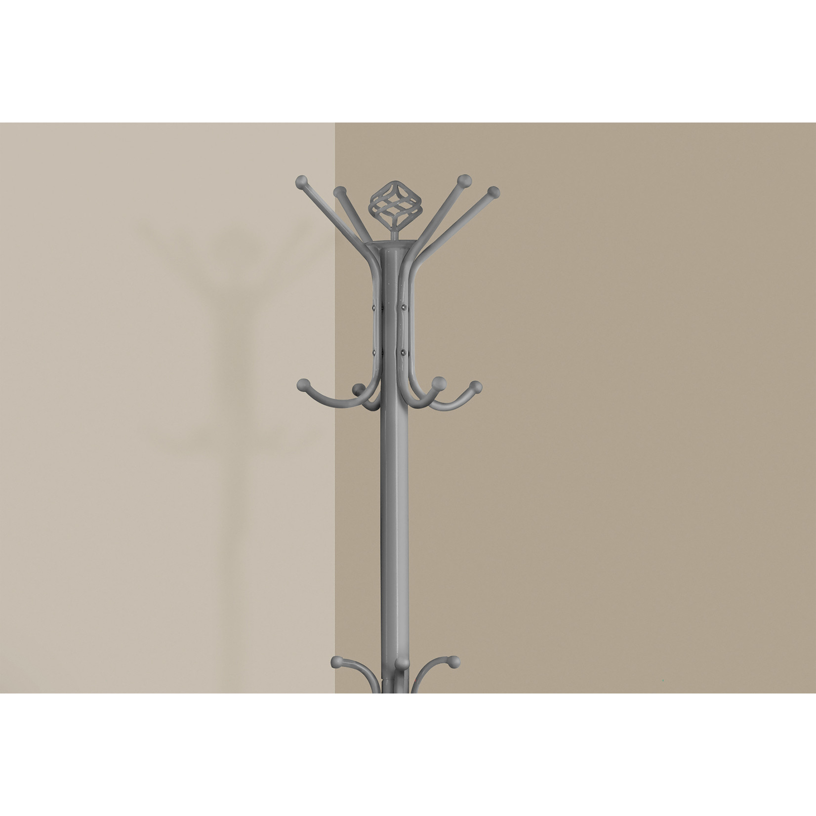 70" Coat Rack Silver Metal