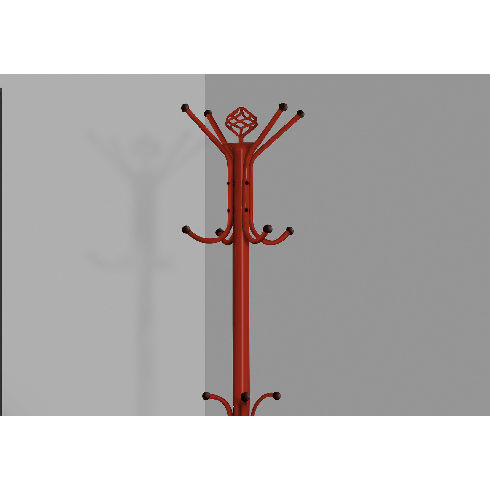 70" Coat Rack Red Metal