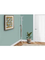 70" Coat Rack White Metal