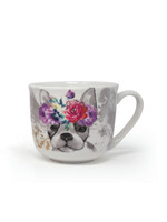 Danesco Floral Crown Dog Design Coffee Mug