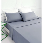 Ensemble de Draps en Coton 600 Fils au Pouce en Couleurs Assorties