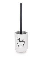 ITY INTERNATIONAL Brosse à Toilette en Céramique avec Decal