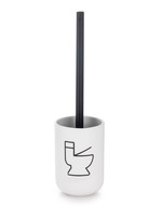 ITY INTERNATIONAL Ceramic Toilet Brush with Decal