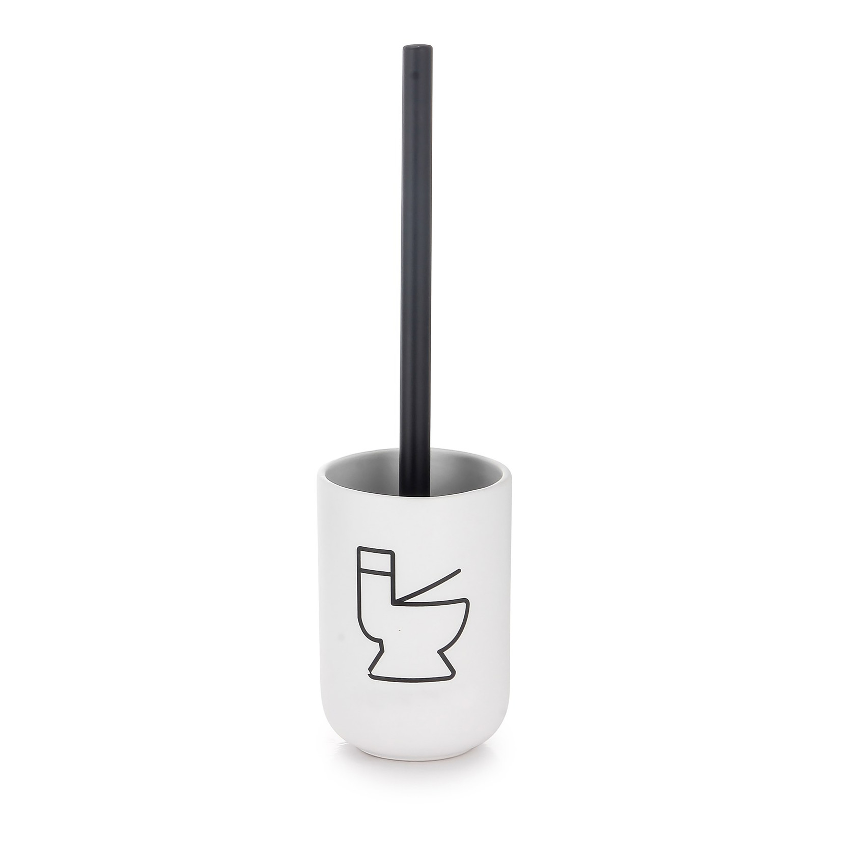 ITY INTERNATIONAL Brosse à Toilette en Céramique avec Decal