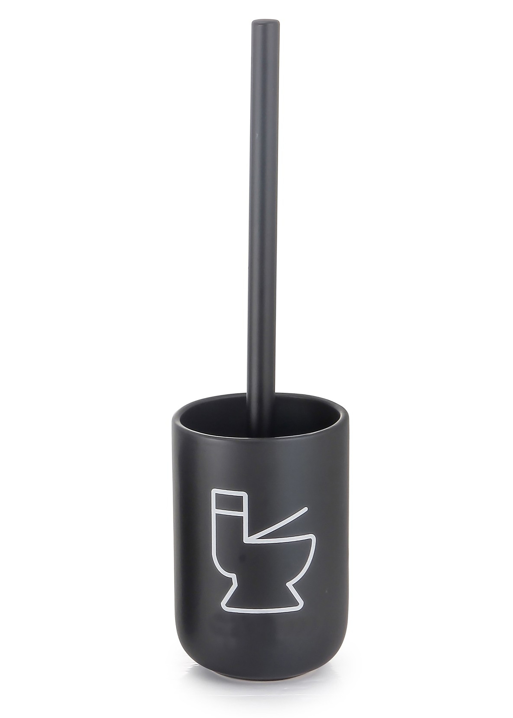 ITY INTERNATIONAL Ceramic Toilet Brush with Decal