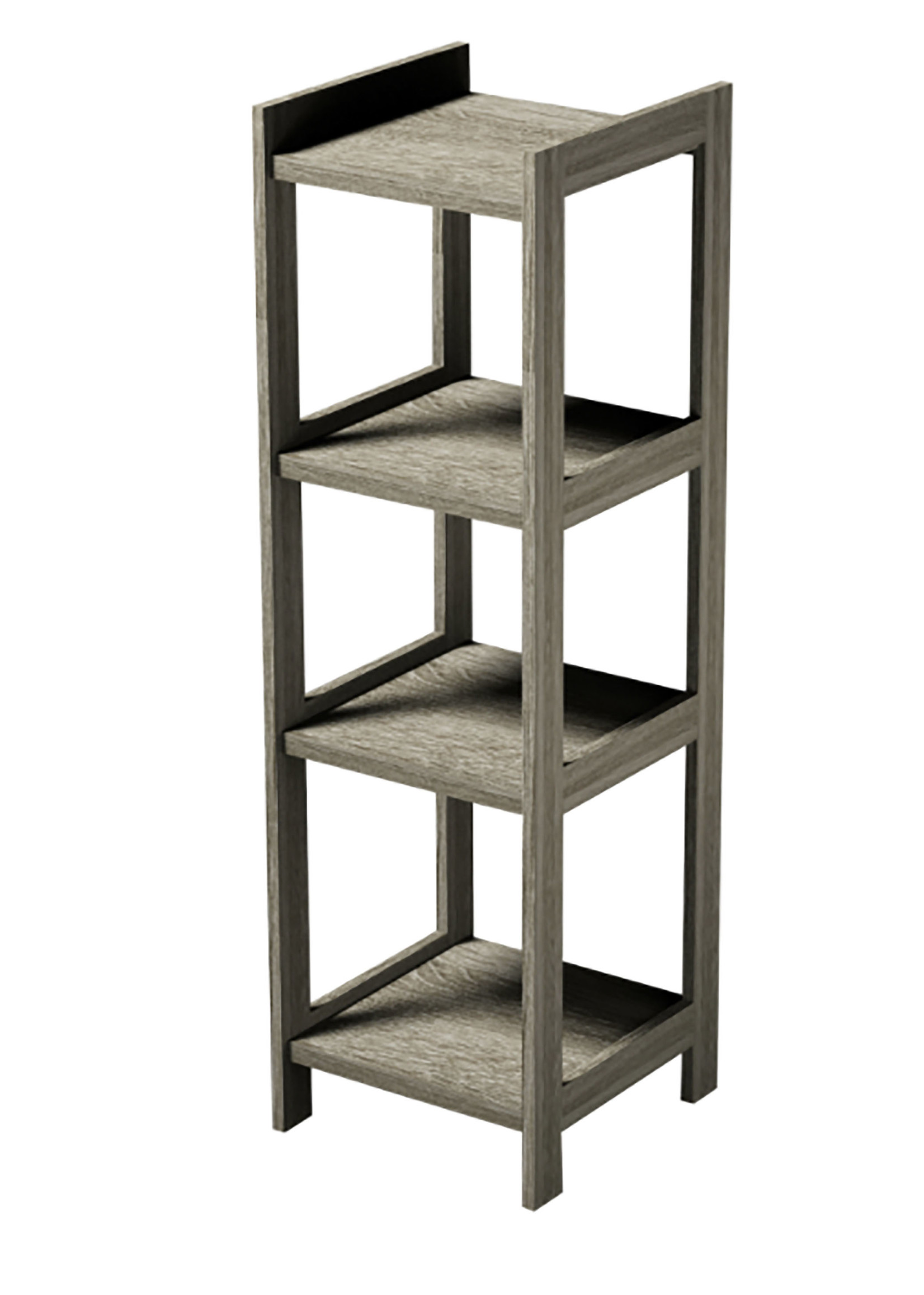 ITY INTERNATIONAL 4 Tier Grey Shelf