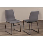 Chaise de salle à manger en Similicuir Gris