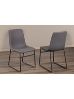 Grey Leatherette Dining Chair