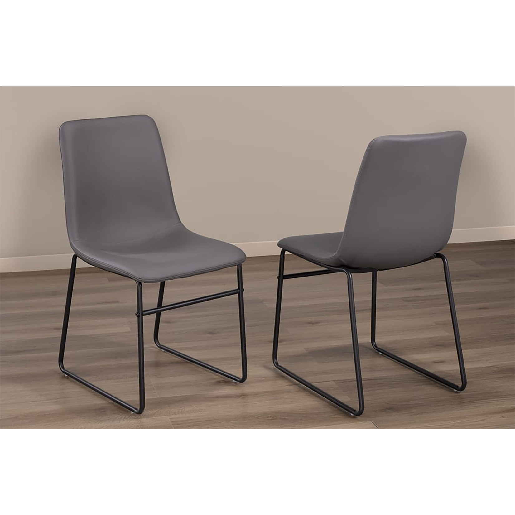 Chaise de salle à manger en Similicuir Gris