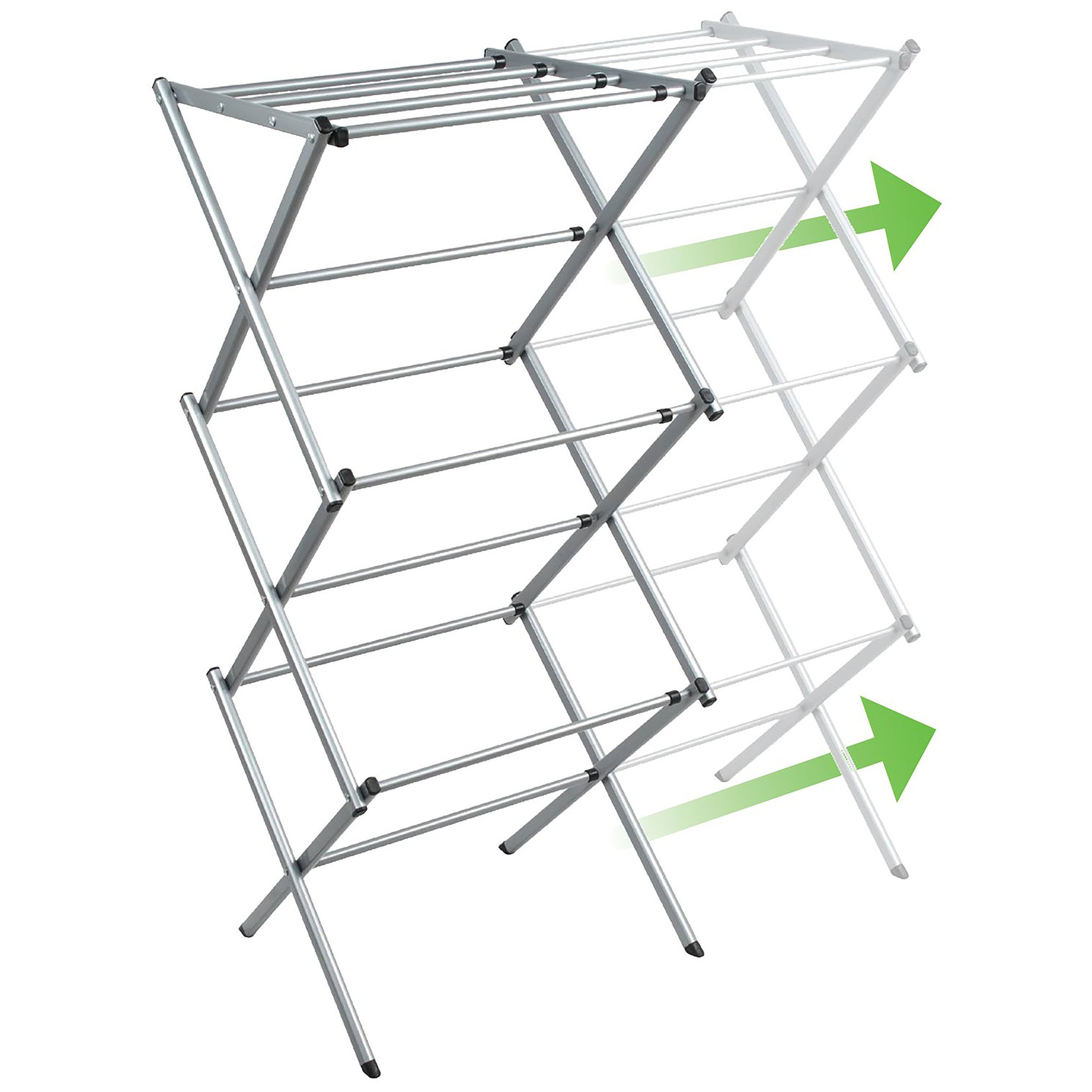 ITY INTERNATIONAL Petit Support de Sèche-linge Vertical Pliant Argenté