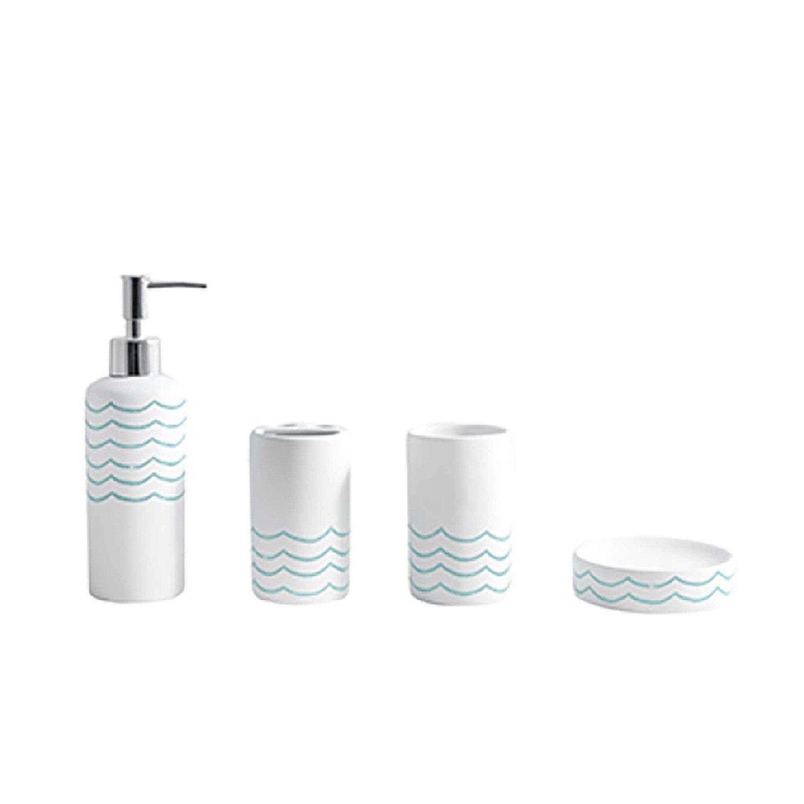 WAVE Ceramic Bathroom Accessoiries Set