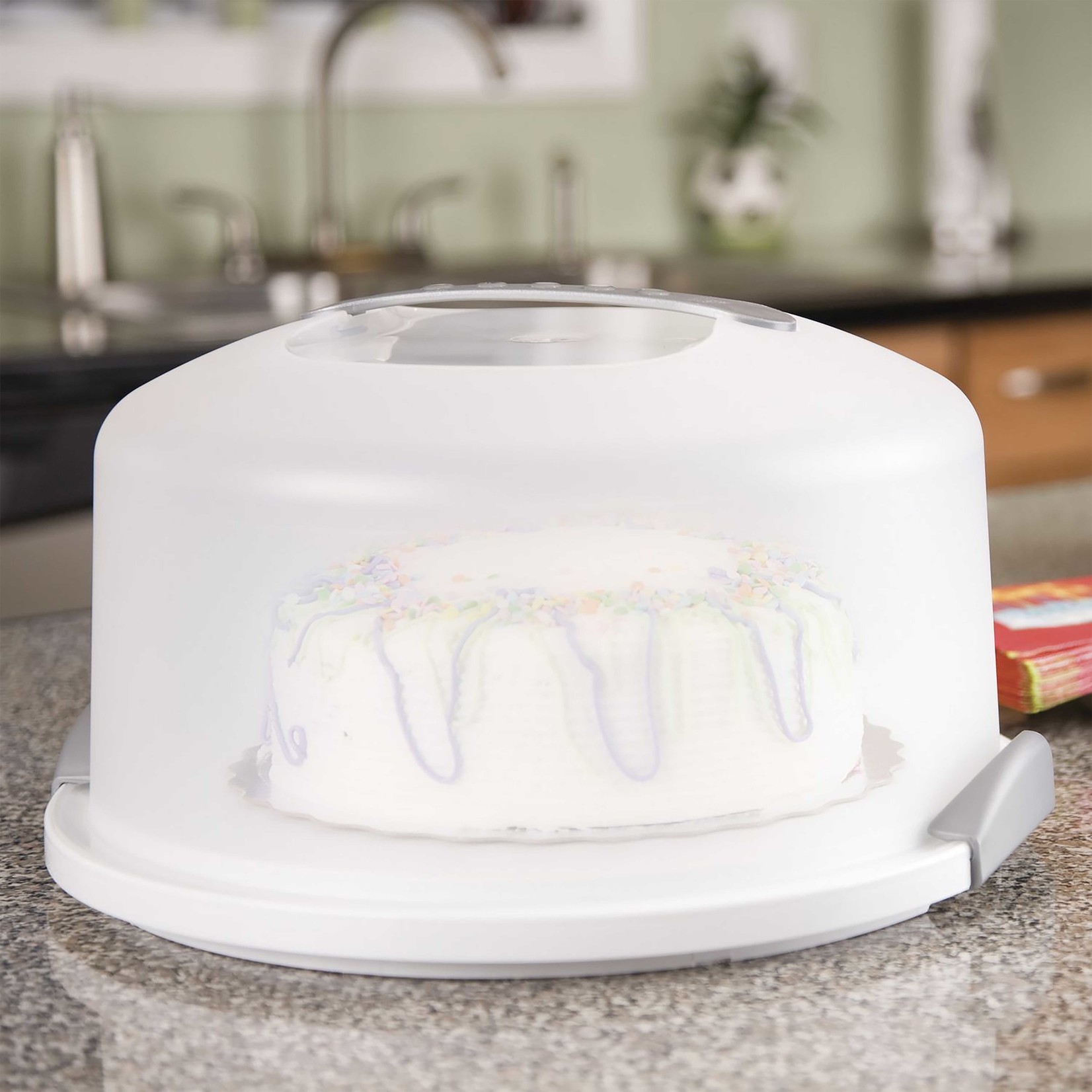 Modern Houseware STERILITE Cake Server and Cover