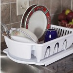 Modern Houseware STERILITE White Large Dish Rack with Tray