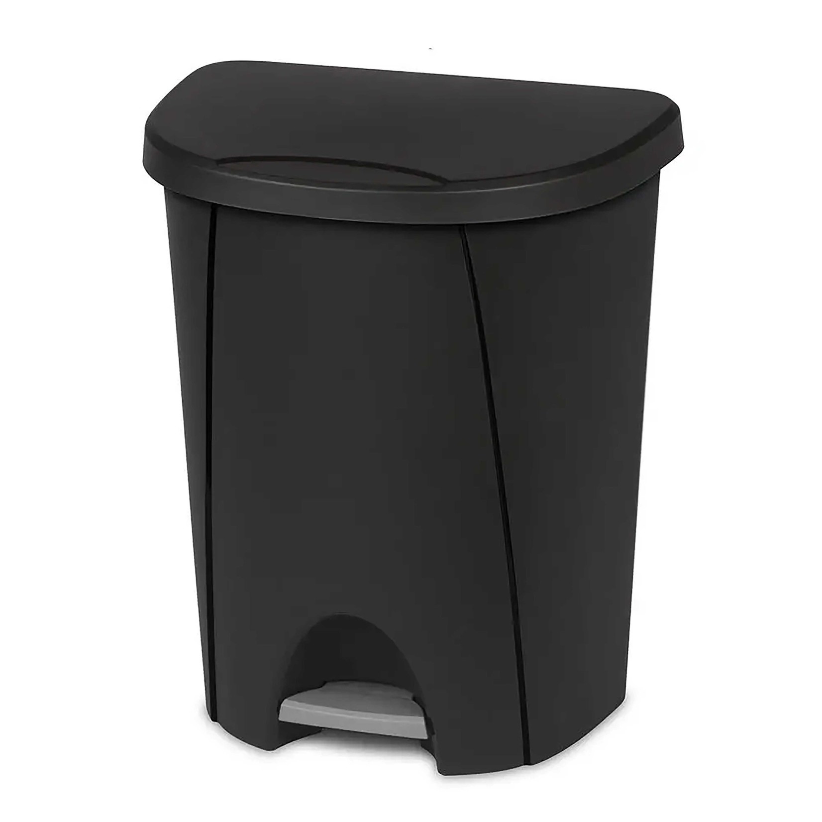 Modern Houseware STERILITE Black 25L Stepon Waste Basket