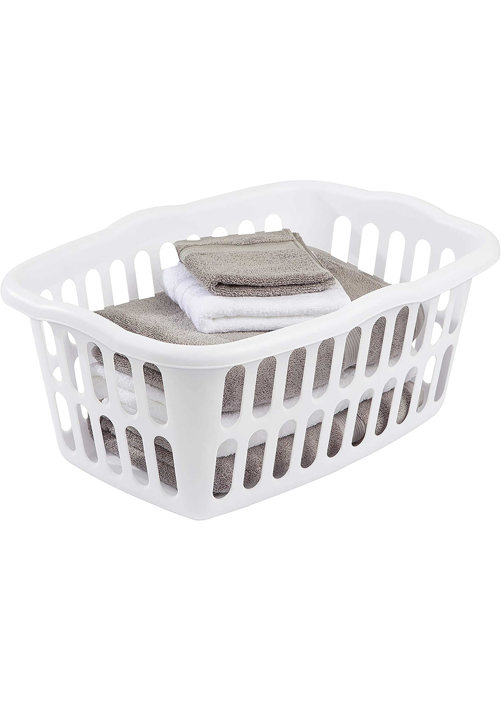 Panier à linge rectangulaire de Sterilite- blanc 1 pièce