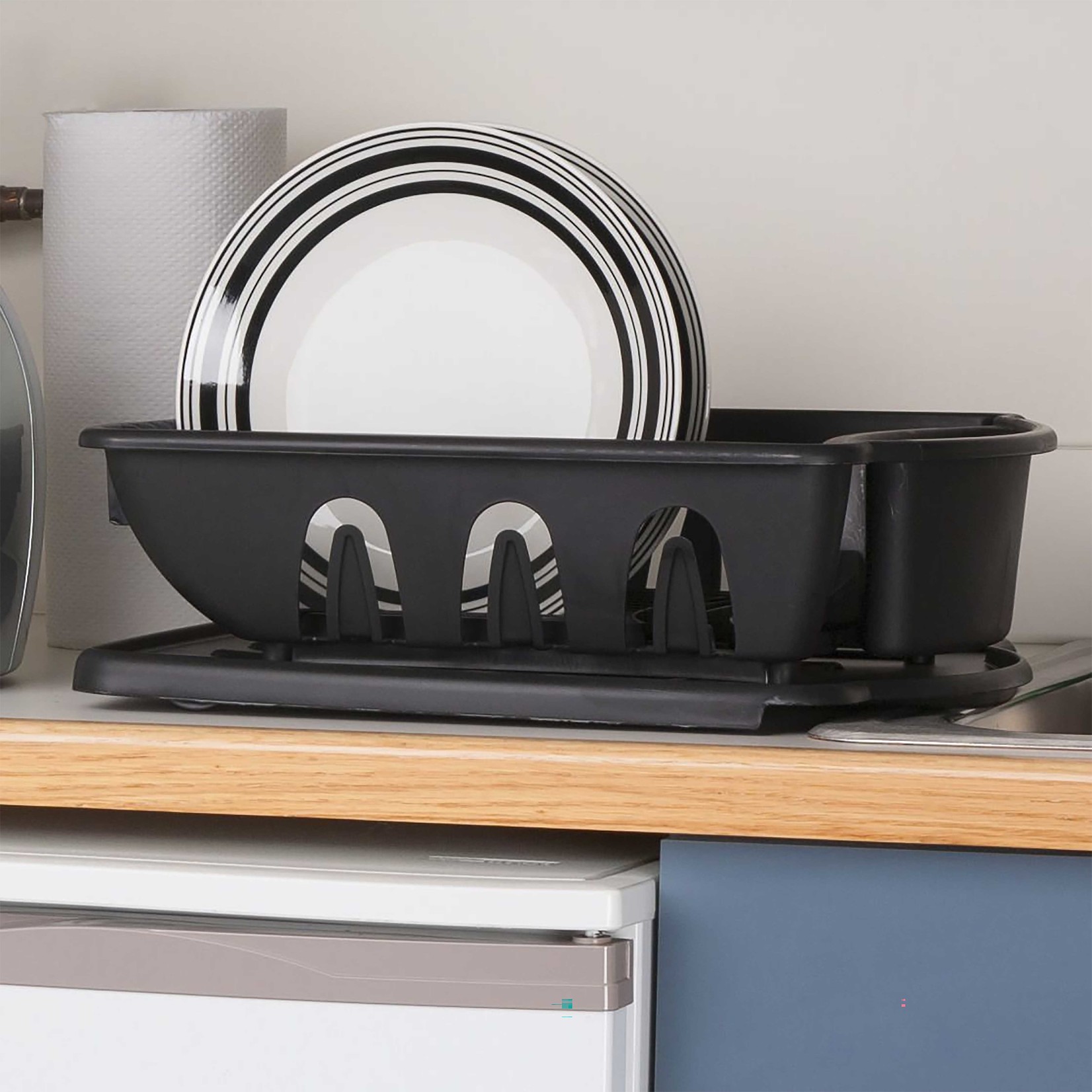Modern Houseware STERILITE Grand Égouttoir à Vaisselle avec Plateau Blanc