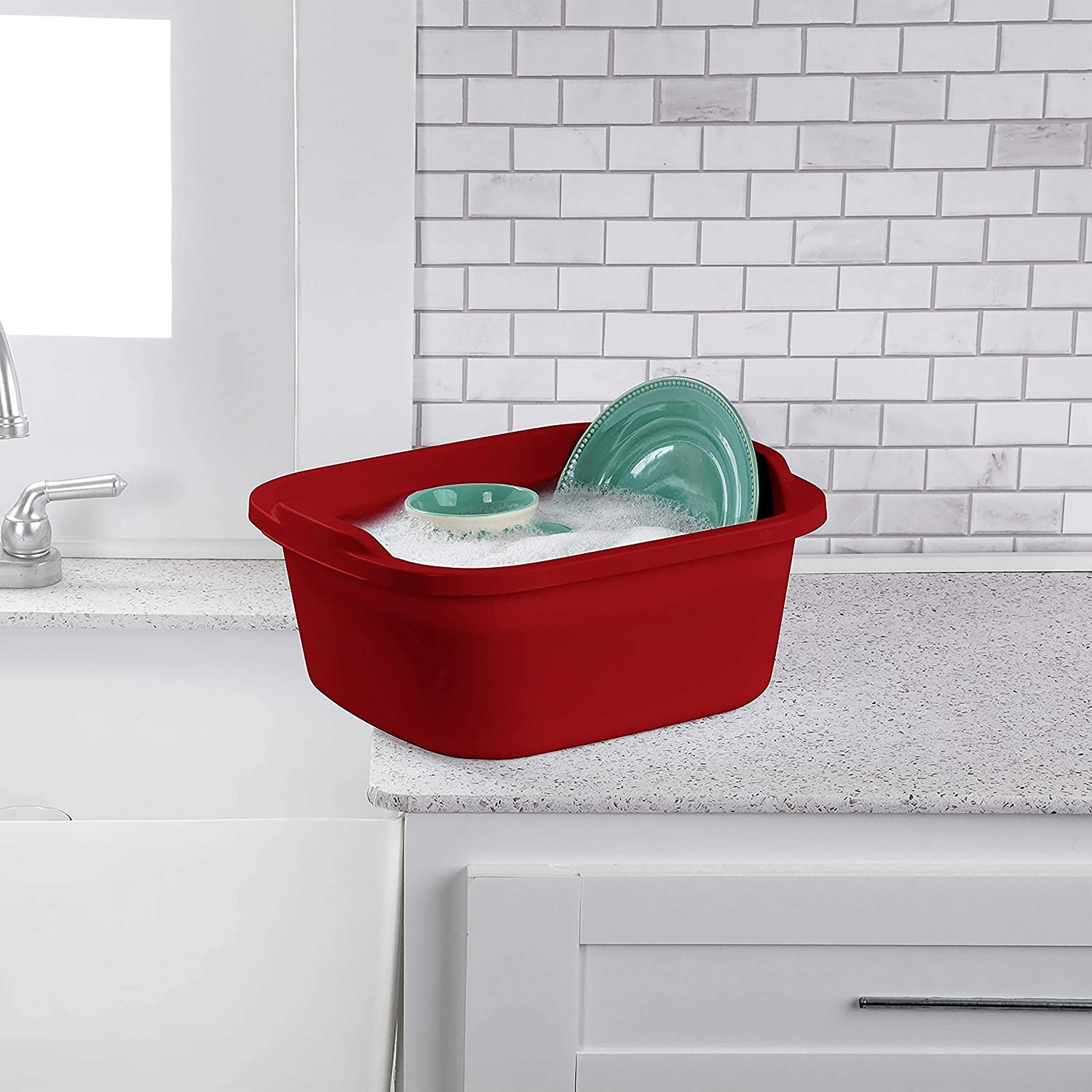 Modern Houseware Plat à Vaisselle Rouge de 11,4L