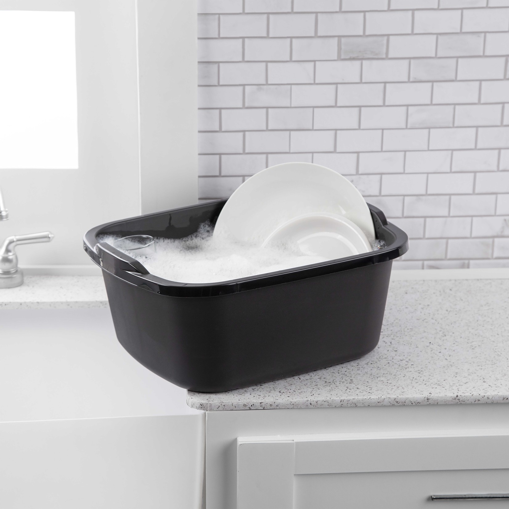 Modern Houseware Plat à Vaisselle Noir de 17 L
