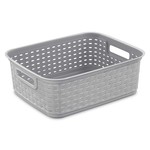 B2 FASHIONS INC Sterilite Short Weave Grey Cement Basket