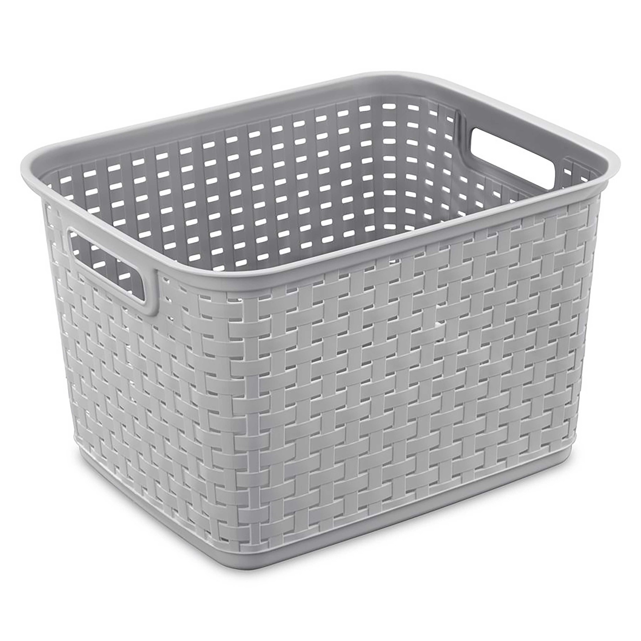 B2 FASHIONS INC Sterilite Tall Wicker Grey Weave Basket MAISON CAPLAN