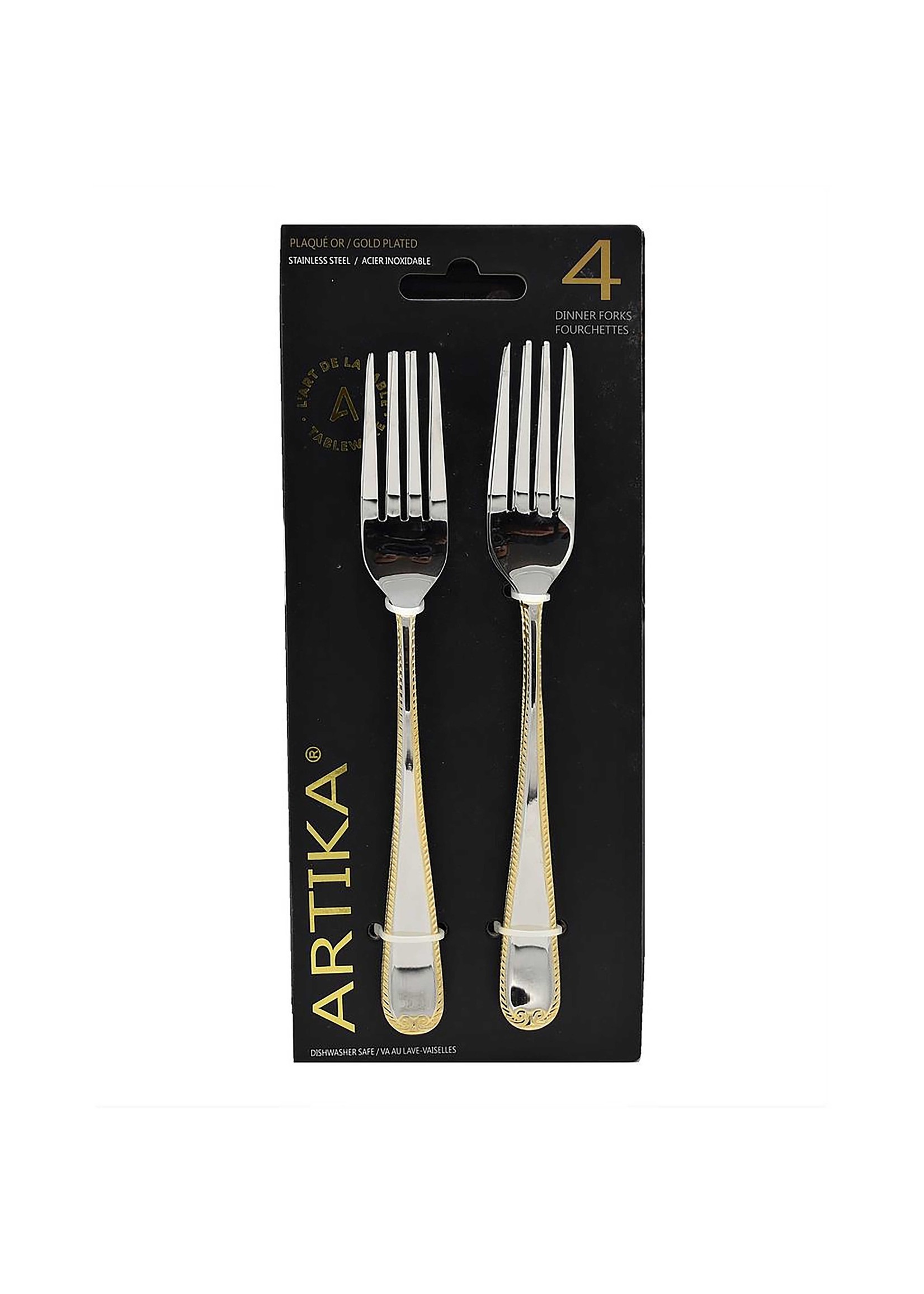 KAYALI Artika 4PK Fourchette à Dîner en Or