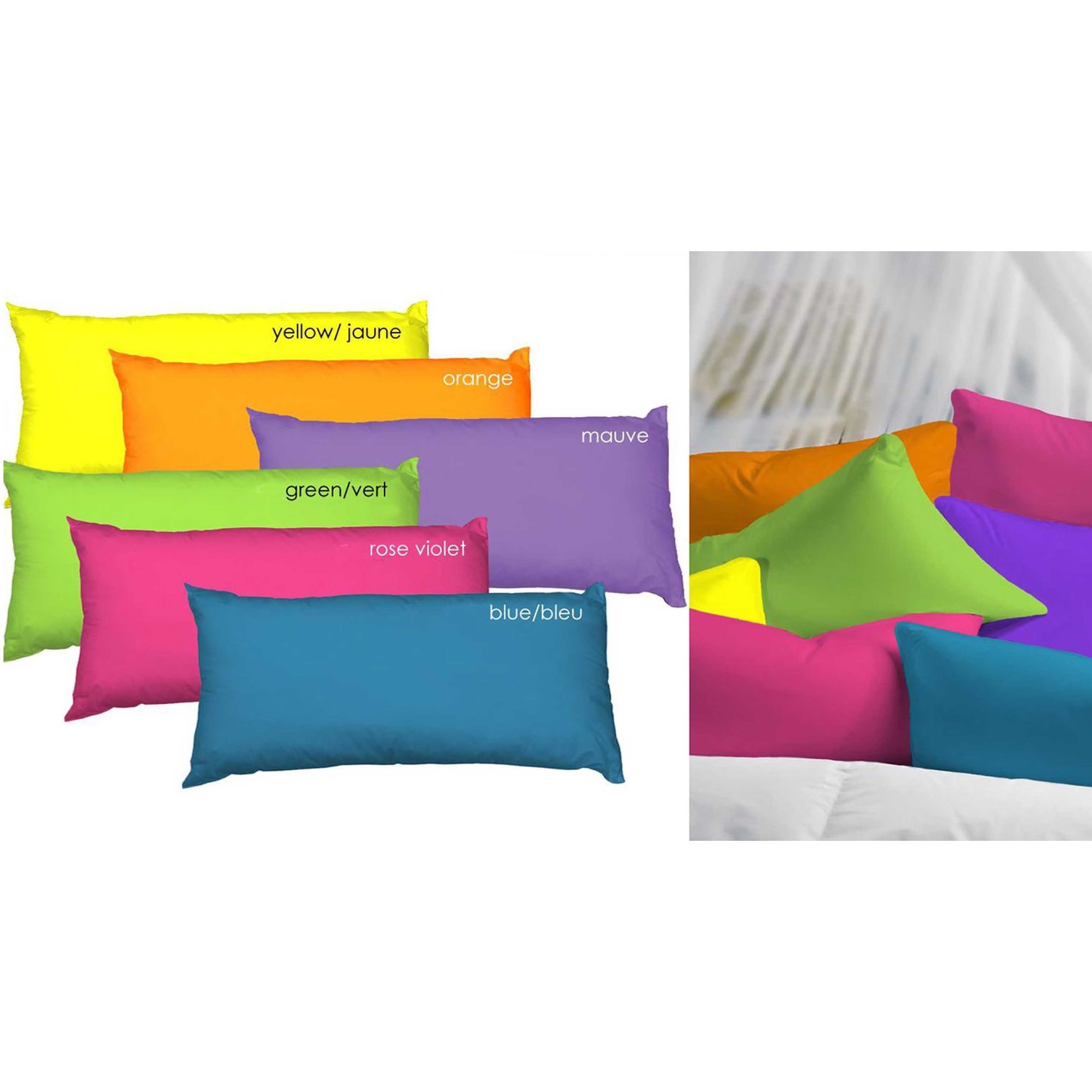 Neon Microfiber Assorted Body Pillow