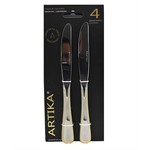 KAYALI Artika Lot de 4 Couteaux à Dîner en Or