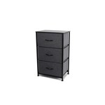 ITY INTERNATIONAL COMMODE 3-TIRROIRS EN TISSUE GRISE
