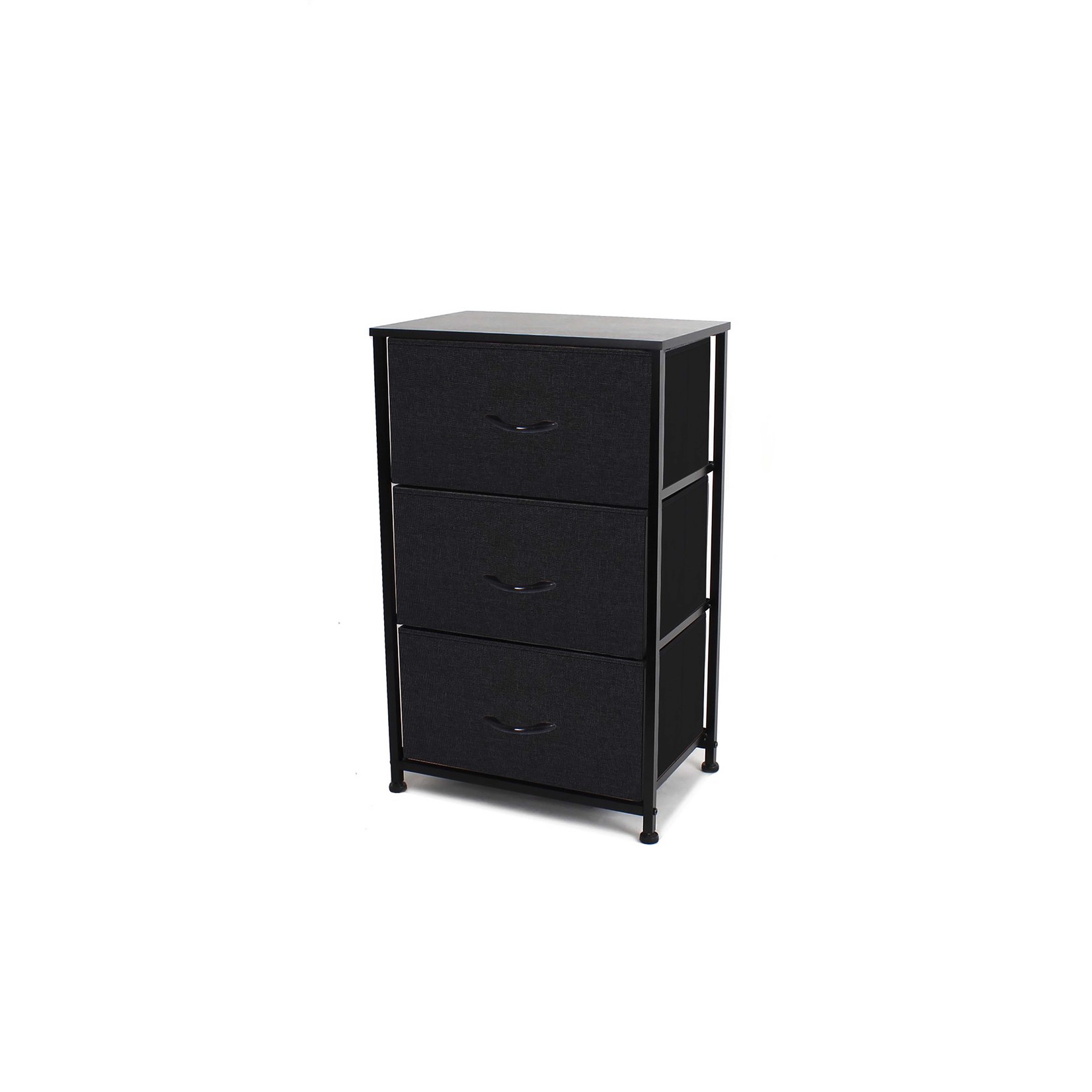 ITY INTERNATIONAL 3-Drawer Fabric Organizer, Black