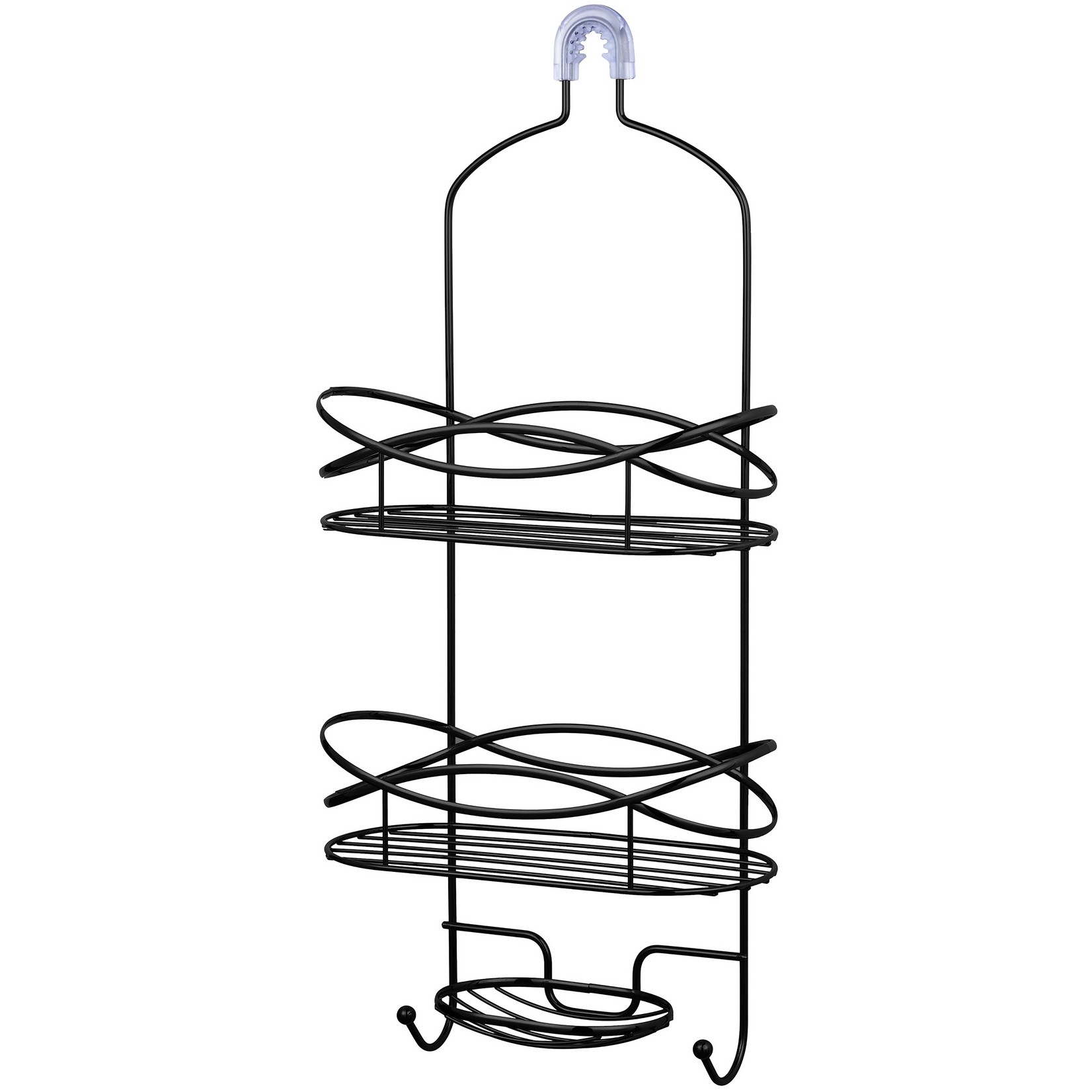 ITY INTERNATIONAL Bathroom Hanging Shower Hear Caddy Organizer Black