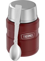 THERMOS 470 ML Thermos Pot de Nourriture avec Cuillère - Rouge mat