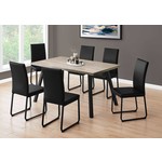 Table à Manger 36x60-pouces Taupe Foncé et Métal Noir