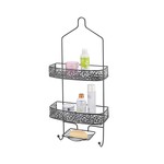 ITY INTERNATIONAL Floral Design Black Shower Caddy