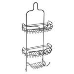 ITY INTERNATIONAL Basic Shower Caddy with Hooks, Black