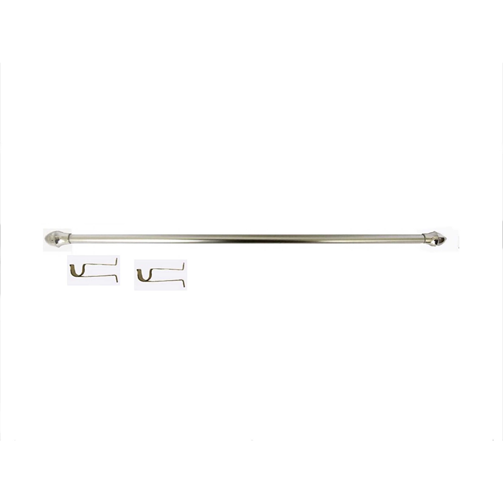Tringle à Rideaux de 5/8po de Diamàtre en Chrome Argent