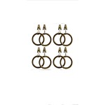 Set of 8 Clip Rings 35mm Diameter