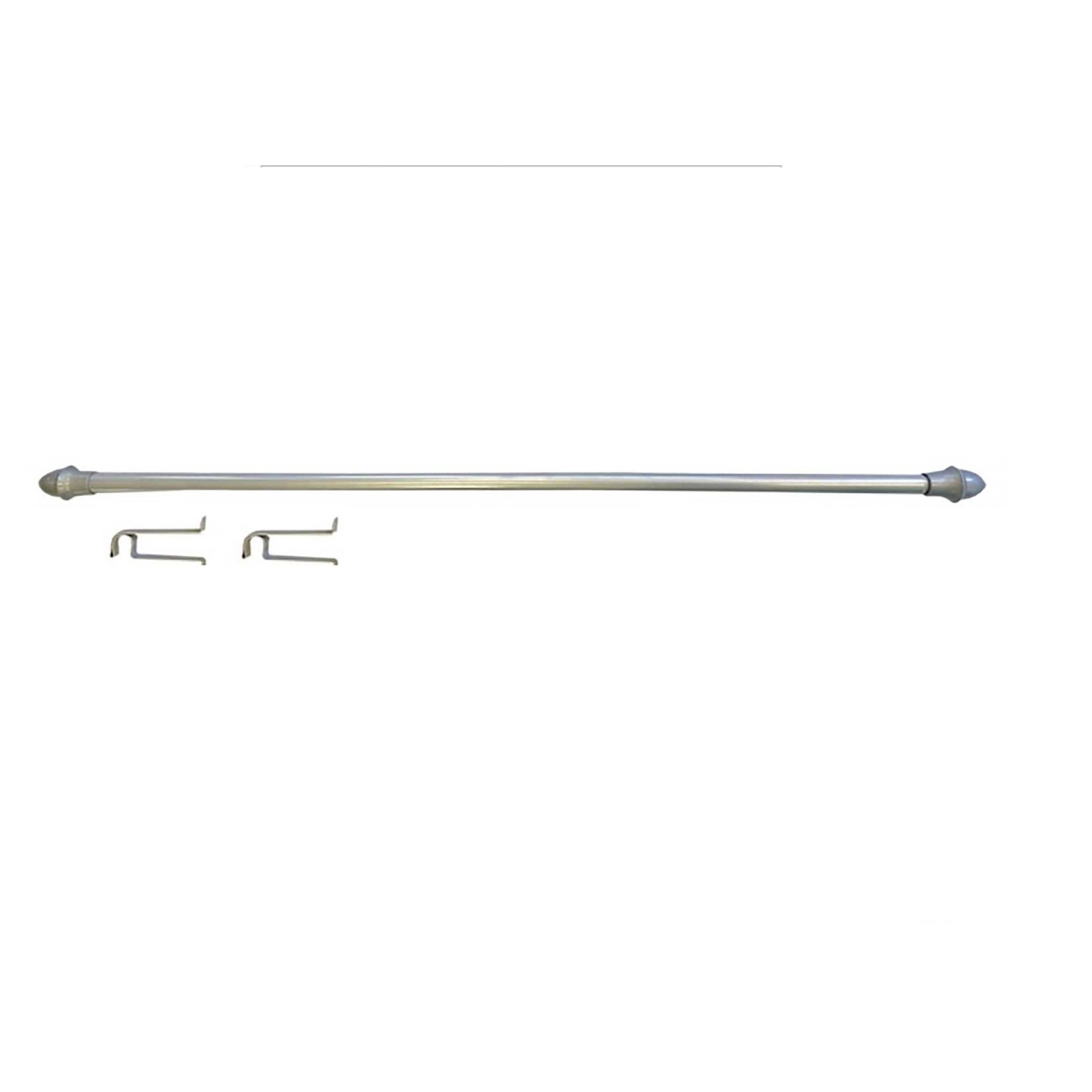 Tringle à Rideaux de 5/8po de Diamàtre en Argent Mat