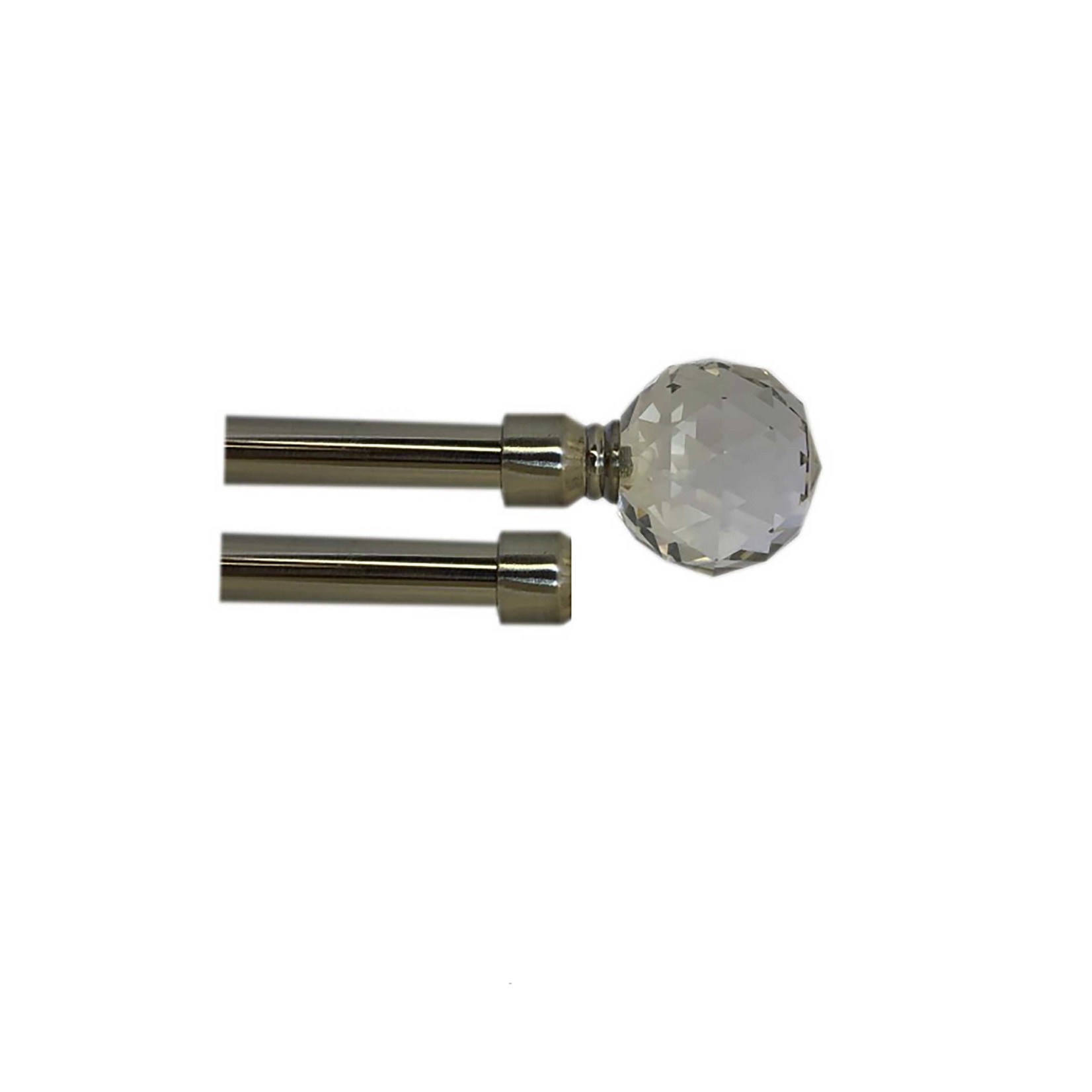 Double Tringle à Rideau en Cristal Satin Chrome