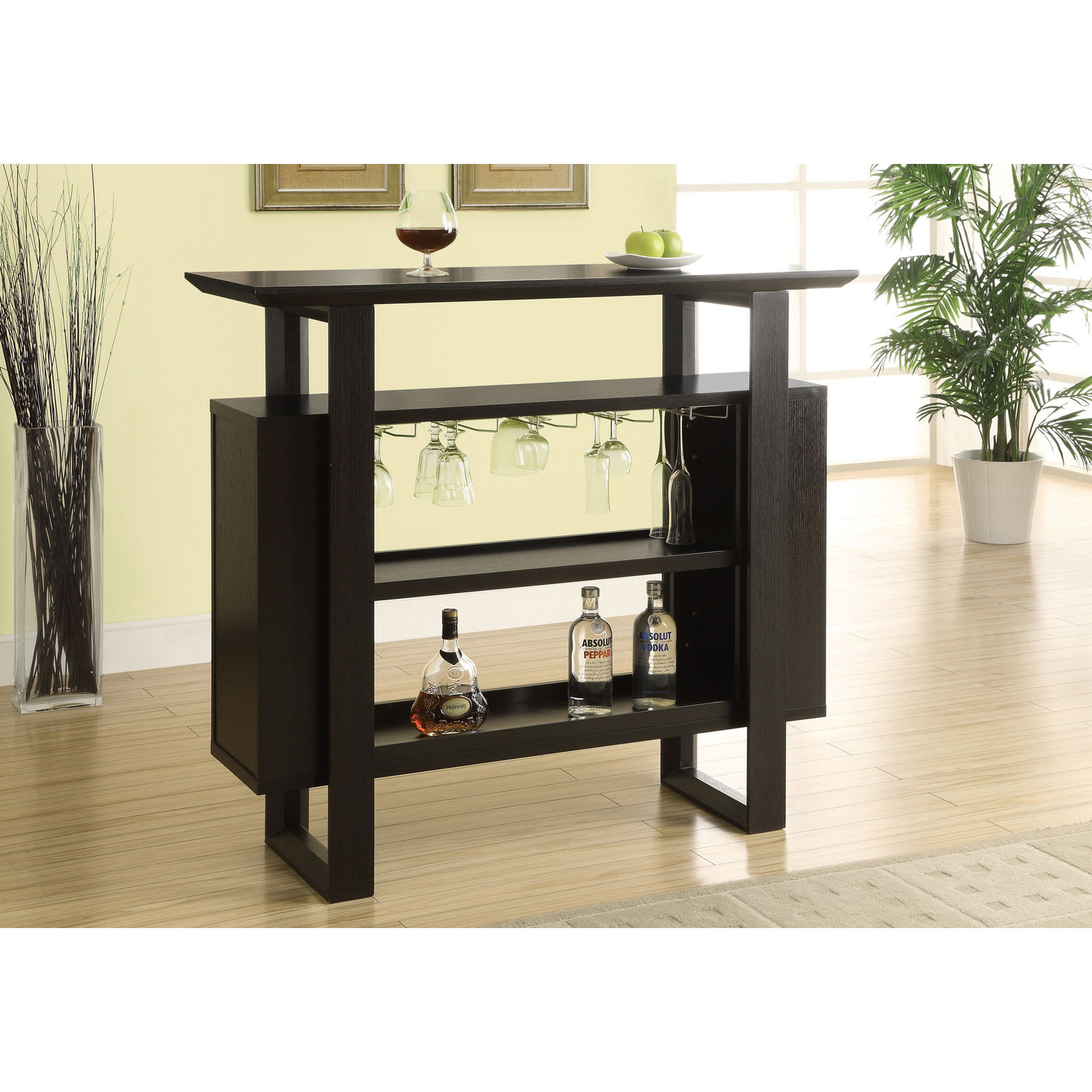BAR MAISON - 48"L / ESPRESSO AVEC RANGEMENT