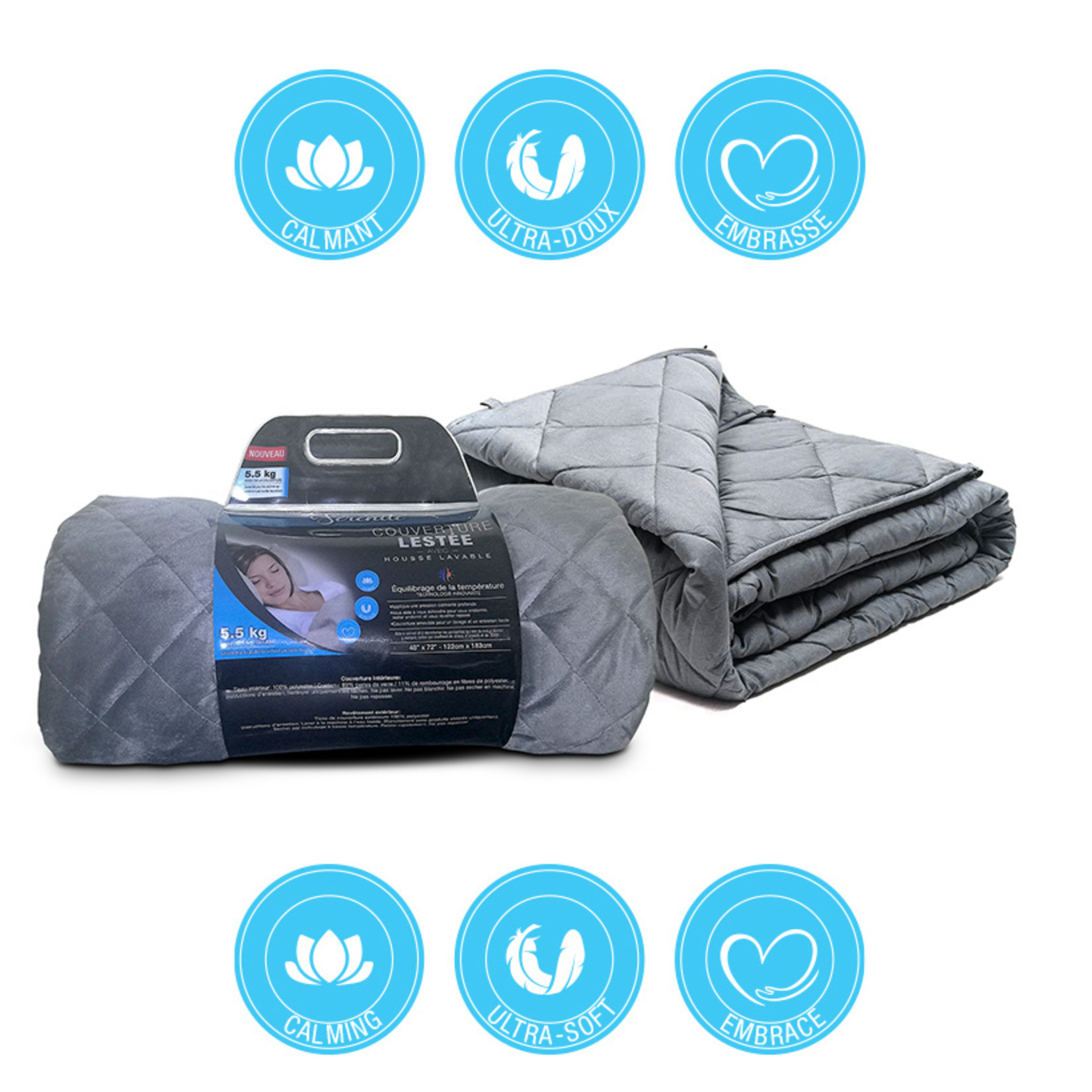 15LBS WEIGHTED BLANKET 60x80