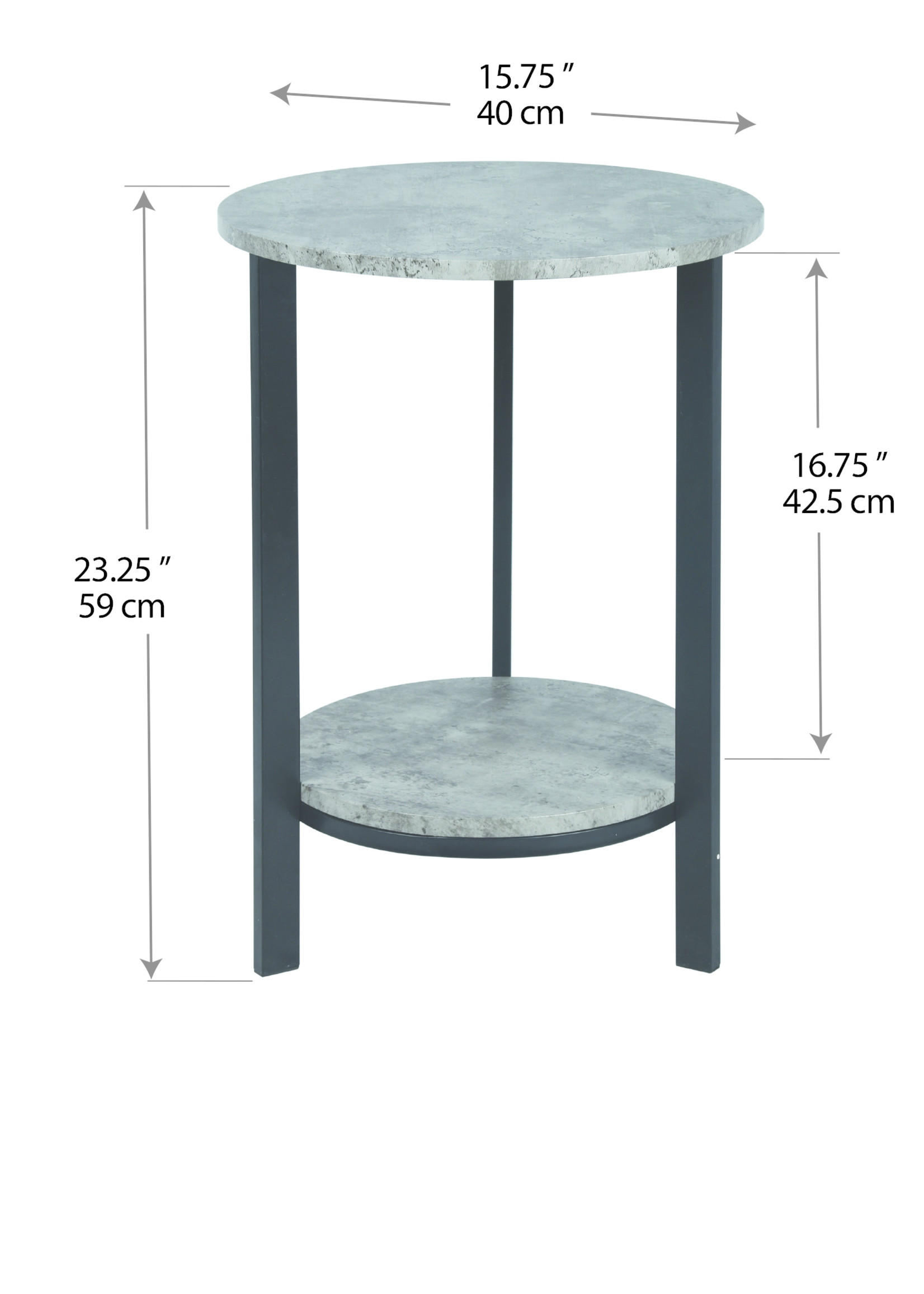 ITY INTERNATIONAL ROUND ACCENT TABLE 2-TIER  24H
