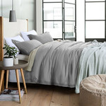 Grey Stone Washed Duvet Cover Set 3-pcs